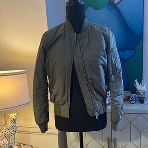 Madewell Olive Green Bomber Jacket